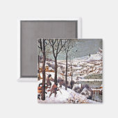 Jäger im Schnee, Pieter Bruegel der Ältere Magnet (Vorderseite/Rückseite)