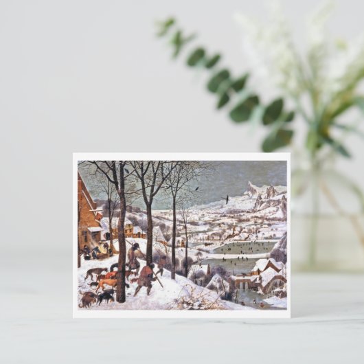 Jäger im Schnee, Pieter Bruegel der Ältere Postkarte (Stehend Vorderseite)