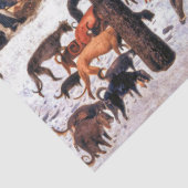 Jäger im Schnee, Pieter Bruegel der Ältere Seidenpapier (Ausschnitt)