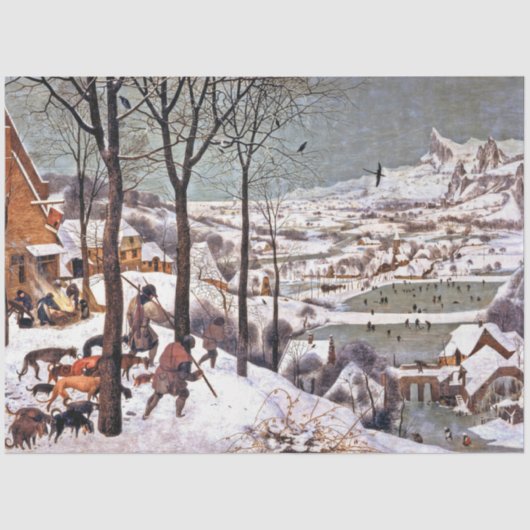 Jäger im Schnee, Pieter Bruegel der Ältere Seidenpapier (Vorderseite)