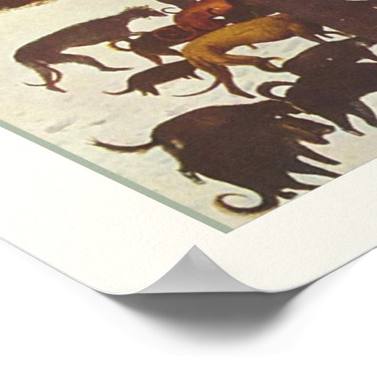 Jäger im Schnee Pieter Brueghel der Ältere 1565 Poster (Ecke)