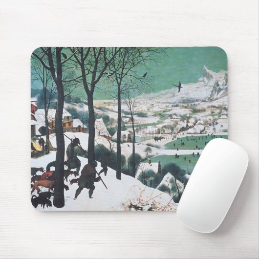 Jäger im Schnee von Bruegel Mousepad (Mit Mouse)