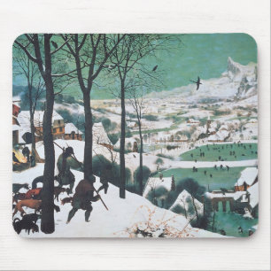 Jäger im Schnee von Bruegel Mousepad