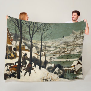 Jäger im Schnee (von Pieter Bruegel dem Älteren) Fleecedecke