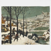 Jäger im Schnee (von Pieter Bruegel dem Älteren) Fleecedecke (Vorderseite (Horizontal))