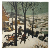 Jäger im Schnee (von Pieter Bruegel dem Älteren) Fliese (Vorderseite)