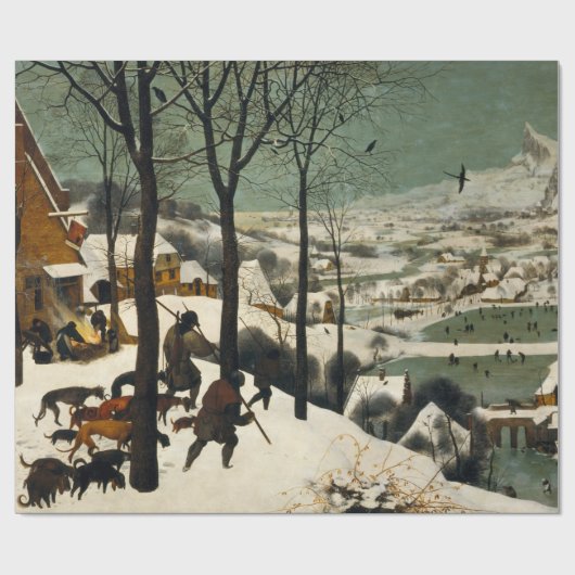 Jäger im Schnee (von Pieter Bruegel dem Älteren) Geschenkpapier (Flach)