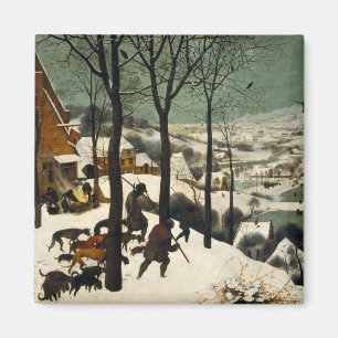 Jäger im Schnee (von Pieter Bruegel dem Älteren) Magnet