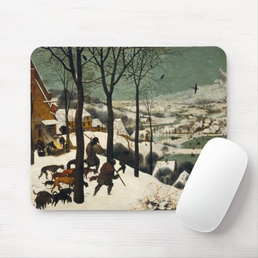 Jäger im Schnee (von Pieter Bruegel dem Älteren) Mousepad (Mit Mouse)