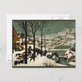 Jäger im Schnee von Pieter Bruegel der Ältere Postkarte (Vorne/Hinten)