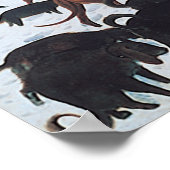 Jäger im Schnee von Pieter Bruegel Poster (Ecke)