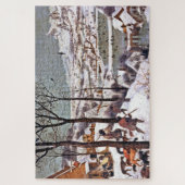 Jäger im Schnee (Winter), Pieter Bruegel Puzzle (Vertikal)