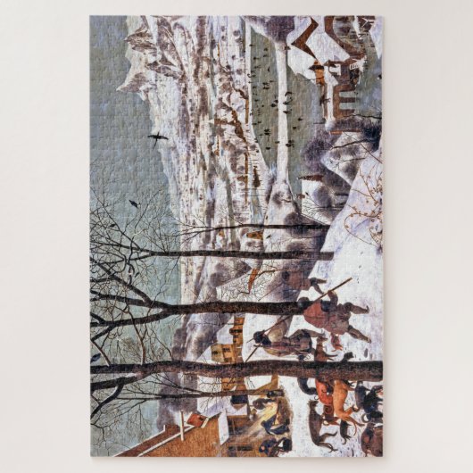 Jäger im Schnee (Winter), Pieter Bruegel Puzzle (Vertikal)