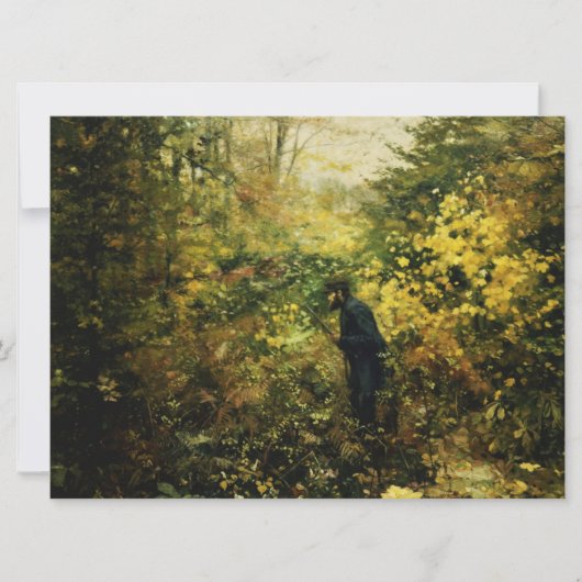 Jäger im Wald Karte (Vorderseite)