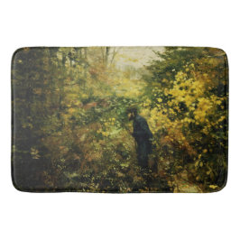 Jäger im Wald (von H.A. Brendekilde) Badematte