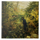 Jäger im Wald (von H.A. Brendekilde) Fliese (Vorderseite)