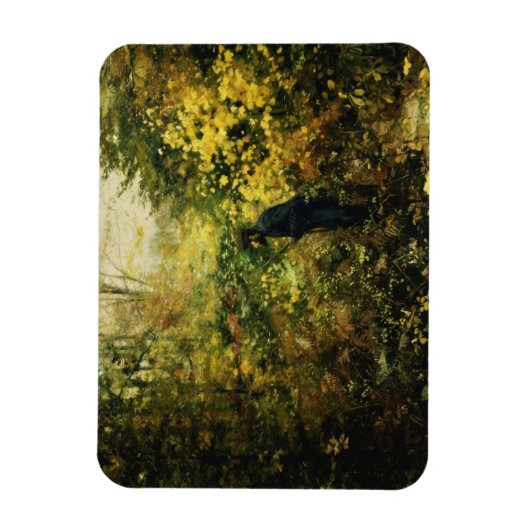 Jäger im Wald (von H.A. Brendekilde) Magnet (Vertikal)