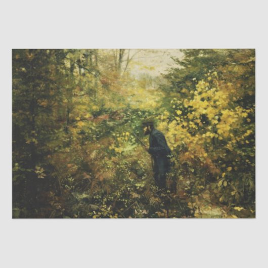 Jäger im Wald (von H.A. Brendekilde) Seidenpapier (Vorderseite)