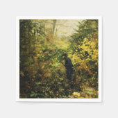 Jäger im Wald (von H.A. Brendekilde) Serviette (Vorderseite)