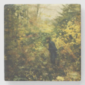 Jäger im Wald (von H.A. Brendekilde) Steinuntersetzer (Vorderseite)