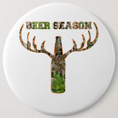Jäger in der Biersaison - Geschenk für Jäger Button (Vorderseite)