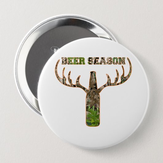 Jäger in der Biersaison - Geschenk für Jäger Button (Vorne & Hinten)