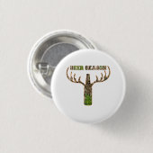 Jäger in der Biersaison - Geschenk für Jäger Button (Vorne & Hinten)