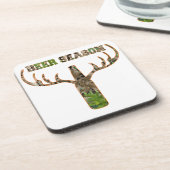 Jäger in der Biersaison - Geschenk für Jäger Getränkeuntersetzer (Linke Seite)