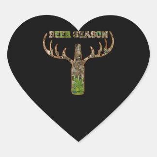 Jäger in der Biersaison - Geschenk für Jäger Herz-Aufkleber