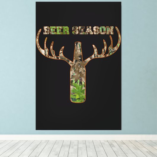 Jäger in der Biersaison - Geschenk für Jäger Leinwanddruck (Insitu (Holzboden))