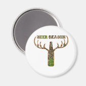 Jäger in der Biersaison - Geschenk für Jäger Magnet (Vorderseite/Rückseite)