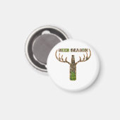 Jäger in der Biersaison - Geschenk für Jäger Magnet (Vorderseite/Rückseite)