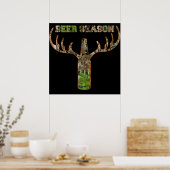 Jäger in der Biersaison - Geschenk für Jäger Poster (Küche)