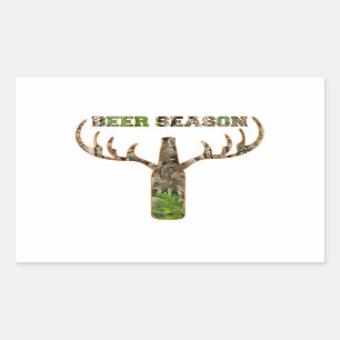 Jäger in der Biersaison - Geschenk für Jäger Rechteckiger Aufkleber