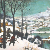 Jäger in der Schneelandschaft Pieter Bruegel Aufkleber (Vorderseite)