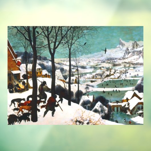 Jäger in der Schneelandschaft Pieter Bruegel Fensteraufkleber (Blatt 3)