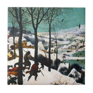 Jäger in der Schneelandschaft Pieter Bruegel Fliese