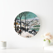 Jäger in der Schneelandschaft Pieter Bruegel Große Wanduhr (Zuhause)