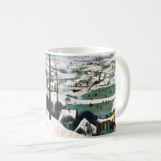 Jäger in der Schneelandschaft Pieter Bruegel Kaffeetasse (VorderseiteRechts)