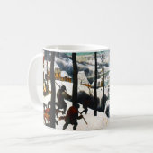 Jäger in der Schneelandschaft Pieter Bruegel Kaffeetasse (Vorderseite Links)
