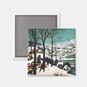Jäger in der Schneelandschaft Pieter Bruegel Magnet (Vorderseite/Rückseite)