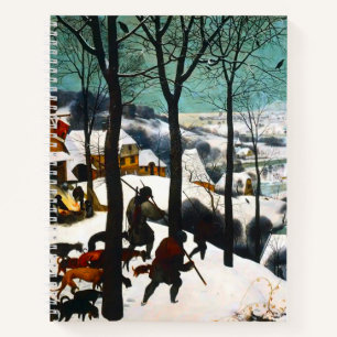 Jäger in der Schneelandschaft Pieter Bruegel Notizblock