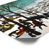 Jäger in der Schneelandschaft Pieter Bruegel Poster (Ecke)