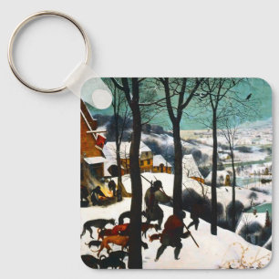 Jäger in der Schneelandschaft Pieter Bruegel Schlüsselanhänger