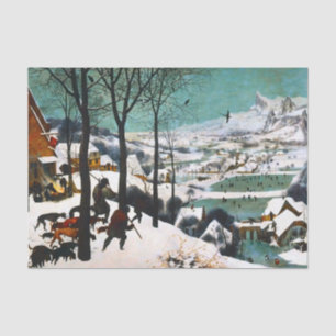 Jäger in der Schneelandschaft Pieter Bruegel Seidenpapier