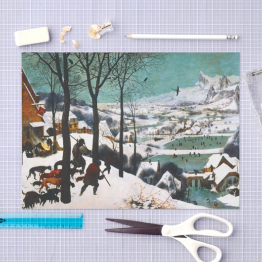 Jäger in der Schneelandschaft Pieter Bruegel Seidenpapier (Handwerk)