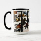 Jäger in der Schneelandschaft Pieter Bruegel Tasse (Links)