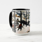 Jäger in der Schneelandschaft Pieter Bruegel Tasse (Vorderseite Links)