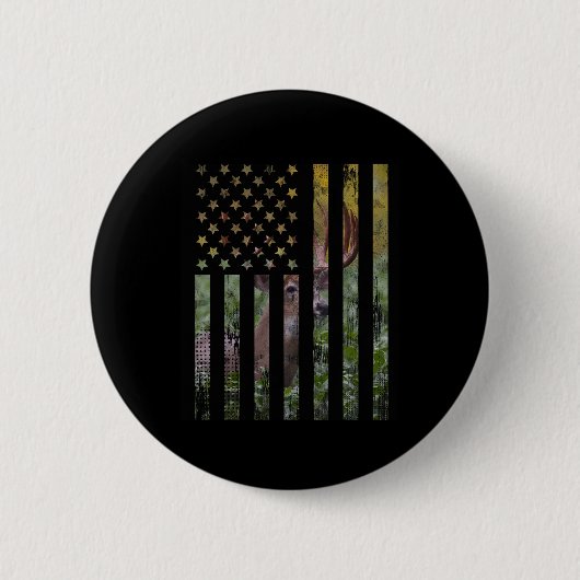 Jäger Jagd Hirsche Jagd Buck Elk Amerikaner Button (Vorderseite)