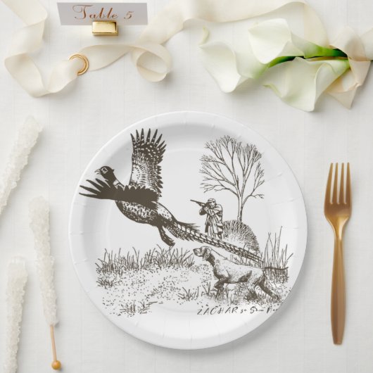 Jäger (Jagd mit APS) Pappteller (Hochzeit)